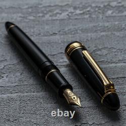 New SAILOR 1911 Standard Mid-size Black Gold 21K Gold MF Nib Fountain Pen