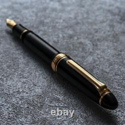 New SAILOR 1911 Standard Mid-size Black Gold 21K Gold MF Nib Fountain Pen