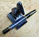 New Special Pelikan M600 Blue-black Fountain Pen Fine 14k Nib W Pelikan Pen Rest