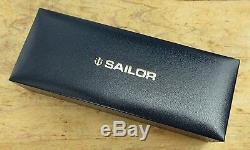 New Sailor SAPPORO Professional Gear Black Silver Trim FINE 14k nib Fountain Pen