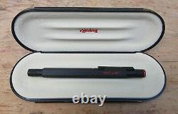 New rOtring 600 Anodized Black Fountain Pen BB Double Broad Nib