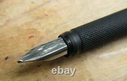 New rOtring 600 Anodized Black Fountain Pen BB Double Broad Nib