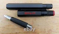 New rOtring 600 Anodized Black Fountain Pen BB Double Broad Nib