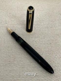 Nice Garant Silka Fountain Pen, Black withGold trim, 14 KARAT 585 Nib, Extra Fine