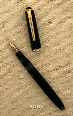 Nice Garant Silka Fountain Pen, Black withGold trim, 14 KARAT 585 Nib, Extra Fine