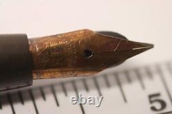 No name bchr hard rubber fountain pen 14k flexible nib 2mm almost wet noodle