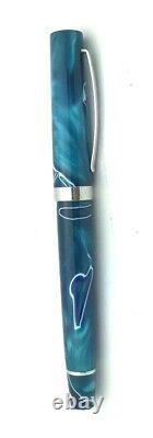 OMAS Bologna 14kt White Gold Nib Fountain Marble Italy Pen