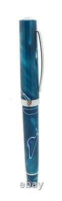 OMAS Bologna 14kt White Gold Nib Fountain Marble Italy Pen