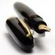 Omas Extra Black Oversized Celluloid Vintage Fountain Pen 1950's Superb Writer