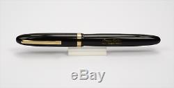 OMAS Extra Black OVERSIZED Celluloid Vintage Fountain Pen 1950's SUPERB WRITER