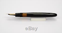 OMAS Extra Black OVERSIZED Celluloid Vintage Fountain Pen 1950's SUPERB WRITER