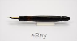OMAS Extra Black OVERSIZED Celluloid Vintage Fountain Pen 1950's SUPERB WRITER