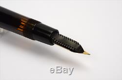 OMAS Extra Black OVERSIZED Celluloid Vintage Fountain Pen 1950's SUPERB WRITER