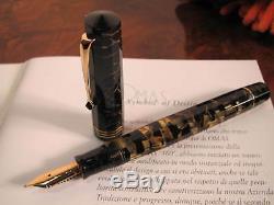 OMAS Extra Lucens Black-Gold Limited Edition Fountain pen Medium 18kt nib MIB