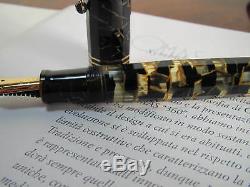 OMAS Extra Lucens Black-Gold Limited Edition Fountain pen Medium 18kt nib MIB