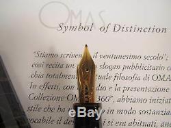 OMAS Extra Lucens Black-Gold Limited Edition Fountain pen Medium 18kt nib MIB