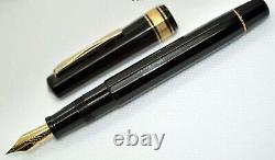 OMAS Milord Black (c. 1980s) fountain pen. PISTON. EXCELLENT. FULLY SERVICED