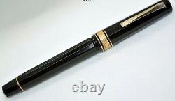 OMAS Milord Black (c. 1980s) fountain pen. PISTON. EXCELLENT. FULLY SERVICED