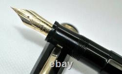 OMAS Milord Black (c. 1980s) fountain pen. PISTON. EXCELLENT. FULLY SERVICED