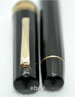 OMAS Milord Black (c. 1980s) fountain pen. PISTON. EXCELLENT. FULLY SERVICED