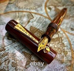 Oka(cherry blossom) red Osprey Milano Fountain Pen with 14k Medium Gold nib