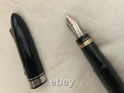 Omas 360 Black And Rhodium Fountain Pen Very Good Condition