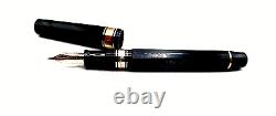 Omas Extra' Black Paragon Large Fountain Pen 18k Gold Nib. Excellent Condition