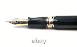 Omas Extra' Black Paragon Large Fountain Pen 18k Gold Nib. Excellent Condition