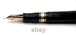 Omas Extra' Black Paragon Large Fountain Pen 18k Gold Nib. Excellent Condition
