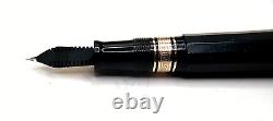 Omas Extra' Black Paragon Large Fountain Pen 18k Gold Nib. Excellent Condition