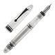 Omas Ogiva Fountain Pen In Frosted Demonstrator With Black Trim 14kt Fine