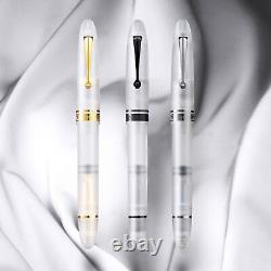 Omas Ogiva Fountain Pen in Frosted Demonstrator with Black Trim 14kt Gold EF