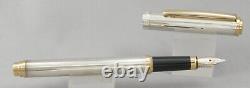 Otto Hutt Design 03 Sterling Silver & Gold Fountain Pen M Nib New In Box