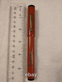 Oversized Rhr Velvet Vintage Fountain Pen Orange And Black With Medium Nib