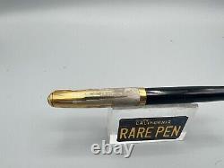 PARKER 51 Fountain pen BLACK Sterling Silver EMPIRE Cap 14K F nib SE Year 2002