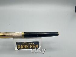 PARKER 51 Fountain pen BLACK Sterling Silver EMPIRE Cap 14K F nib SE Year 2002