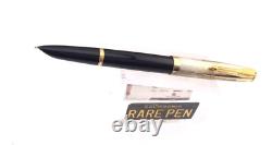 PARKER 51 Fountain pen BLACK Sterling Silver EMPIRE Cap 14K M nib Year 2002 MINT