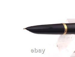 PARKER 51 Fountain pen BLACK Sterling Silver EMPIRE Cap 14K M nib Year 2002 MINT