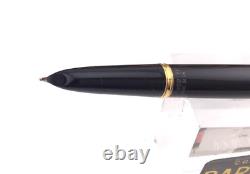 PARKER 51 Fountain pen BLACK Sterling Silver EMPIRE Cap 14K M nib Year 2002 MINT