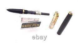 PARKER 51 Fountain pen BLACK Sterling Silver EMPIRE Cap 14K M nib Year 2002 MINT