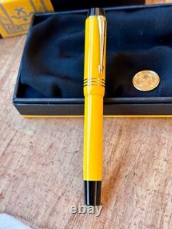 PARKER Fountain Pen Duofold Mandarin Yellow 1995 Limited #8251 18K in Box