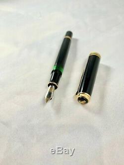 PELIKAN M800 with 14k EF gold nib, black, gold trim, W. Germany. Used. VG cond