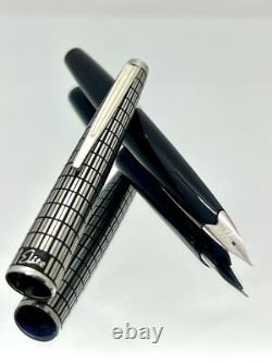 PILOT Fountain Pen Elite Black checks Fine-nib 18k-750 Vintage Made in 1974