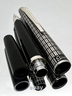 PILOT Fountain Pen Elite Black checks Fine-nib 18k-750 Vintage Made in 1974