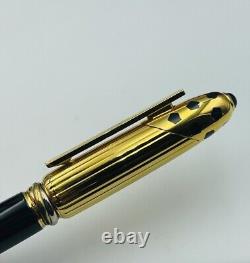 Panthere De Cartier France Gold Plated Trinity 18k Nib Black Fountain Pen Pen