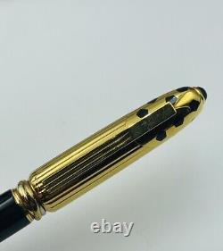 Panthere De Cartier France Gold Plated Trinity 18k Nib Black Fountain Pen Pen