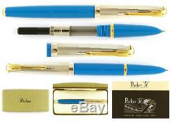 Parker 51 Empire State Special Edition Fountain Pen Medium Pt New In Box