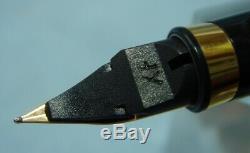 Parker 75 Black Lacquer Fountain Pen, 14k Gold XF Nib, Mint in Box
