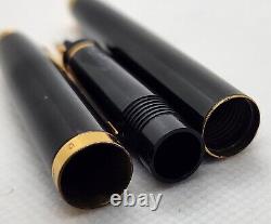 Parker 75 Fountain Pen Black withGold Trim, 18K Gold Fine Nib FRANCE Q 1980/90