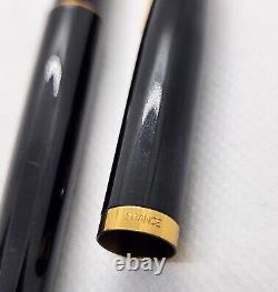 Parker 75 Fountain Pen Black withGold Trim, 18K Gold Fine Nib FRANCE Q 1980/90